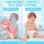 JJ Care Umbilical Hernia Belt Baby with 3 pcs Foam Compression Pads – Stretchable and Breathable Baby Belly Button Band Hernia for Newborn Umbilical Cord - fajeros para bebes recien nacidos (for 15 -22 Inches Waist) - Image 2